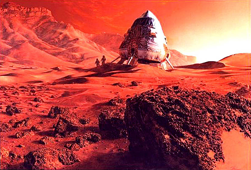 Illustration for article titled Could SpaceX land the first humans on Mars?